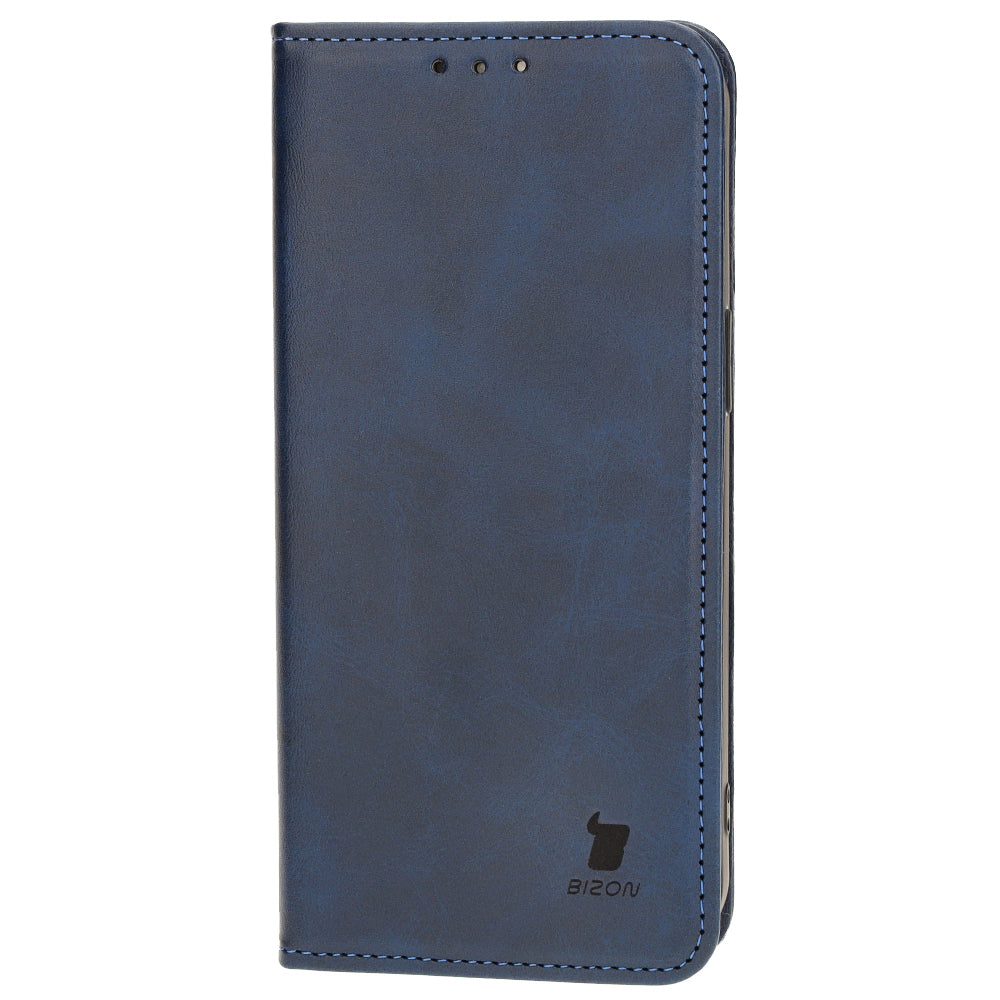 Handyhülle mit Klappe für iPhone 15 Pro Max, Bizon Case Pocket Pro, Dunkelblau