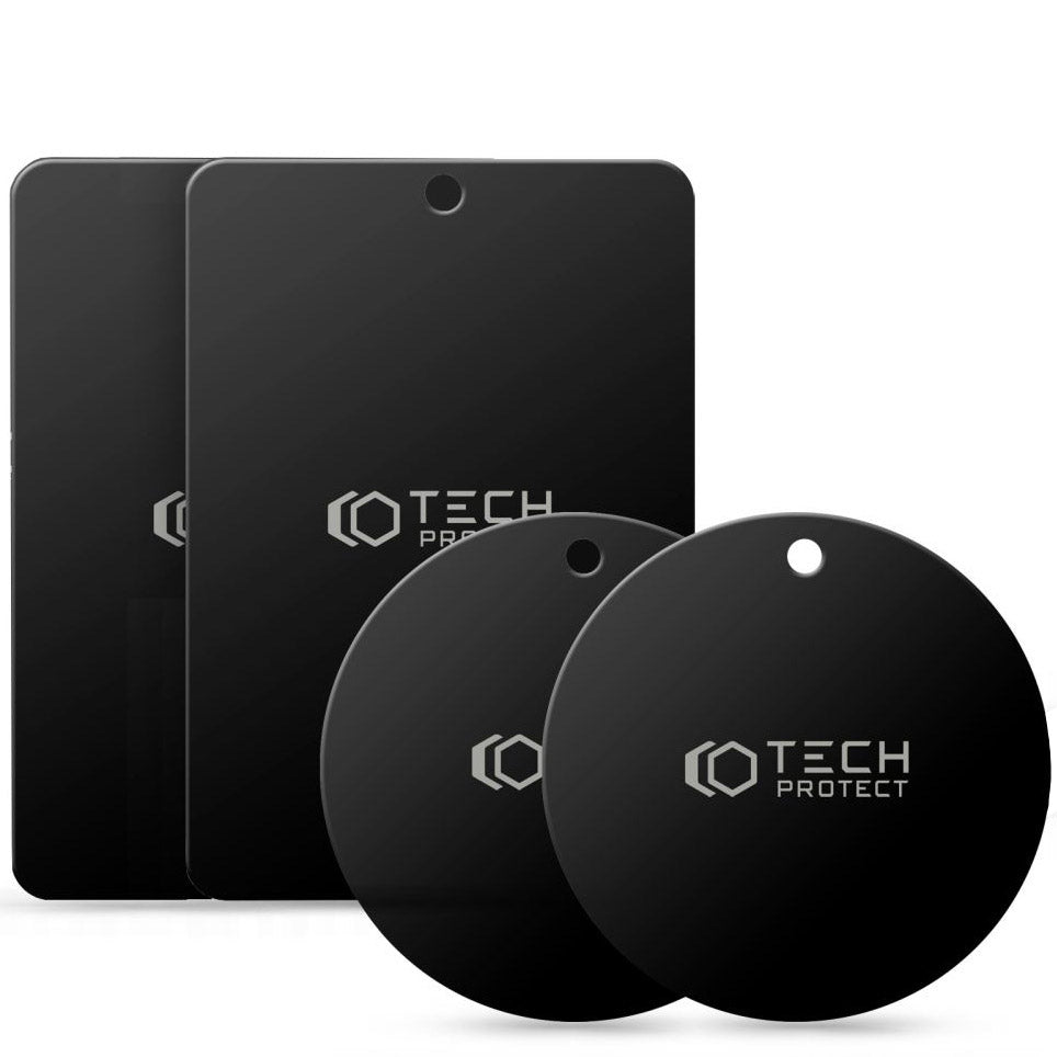 Metallplatten für Griffe Tech Protect Metal Plate Magnetic Car Mount 4-Pack, schwarz