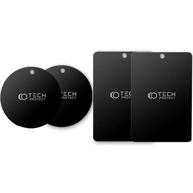 Metallplatten für Griffe Tech Protect Metal Plate Magnetic Car Mount 4-Pack, schwarz