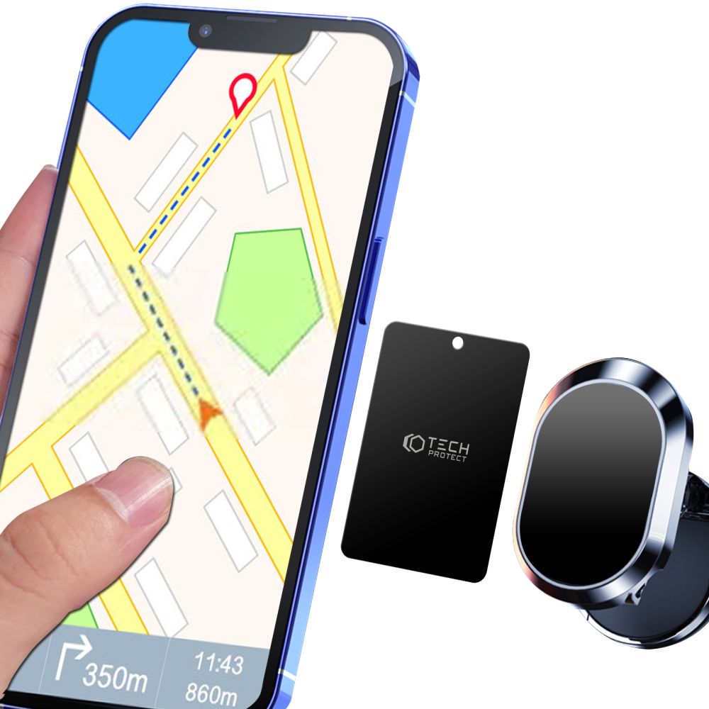 Metallplatten für Griffe Tech Protect Metal Plate Magnetic Car Mount 4-Pack, schwarz