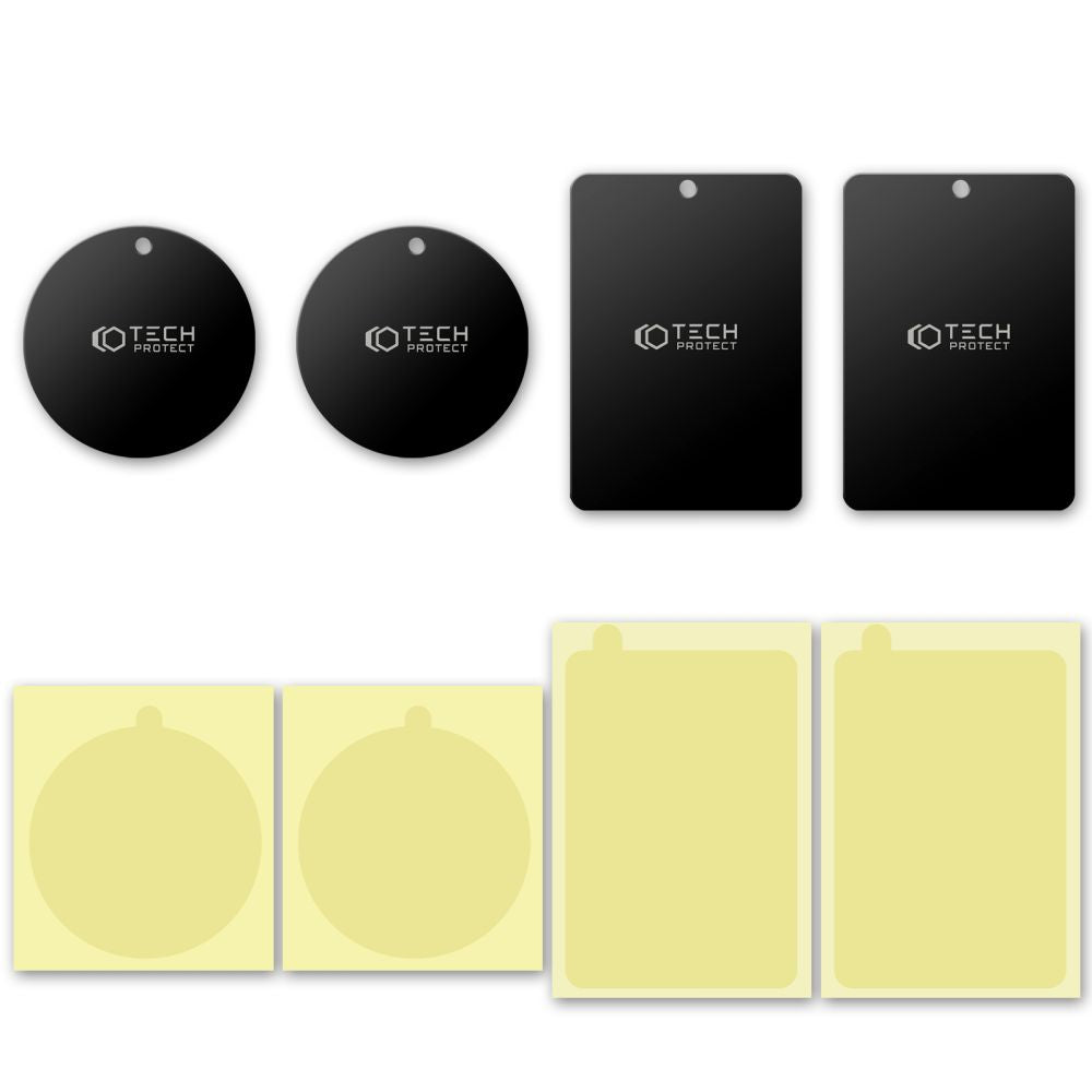 Metallplatten für Griffe Tech Protect Metal Plate Magnetic Car Mount 4-Pack, schwarz