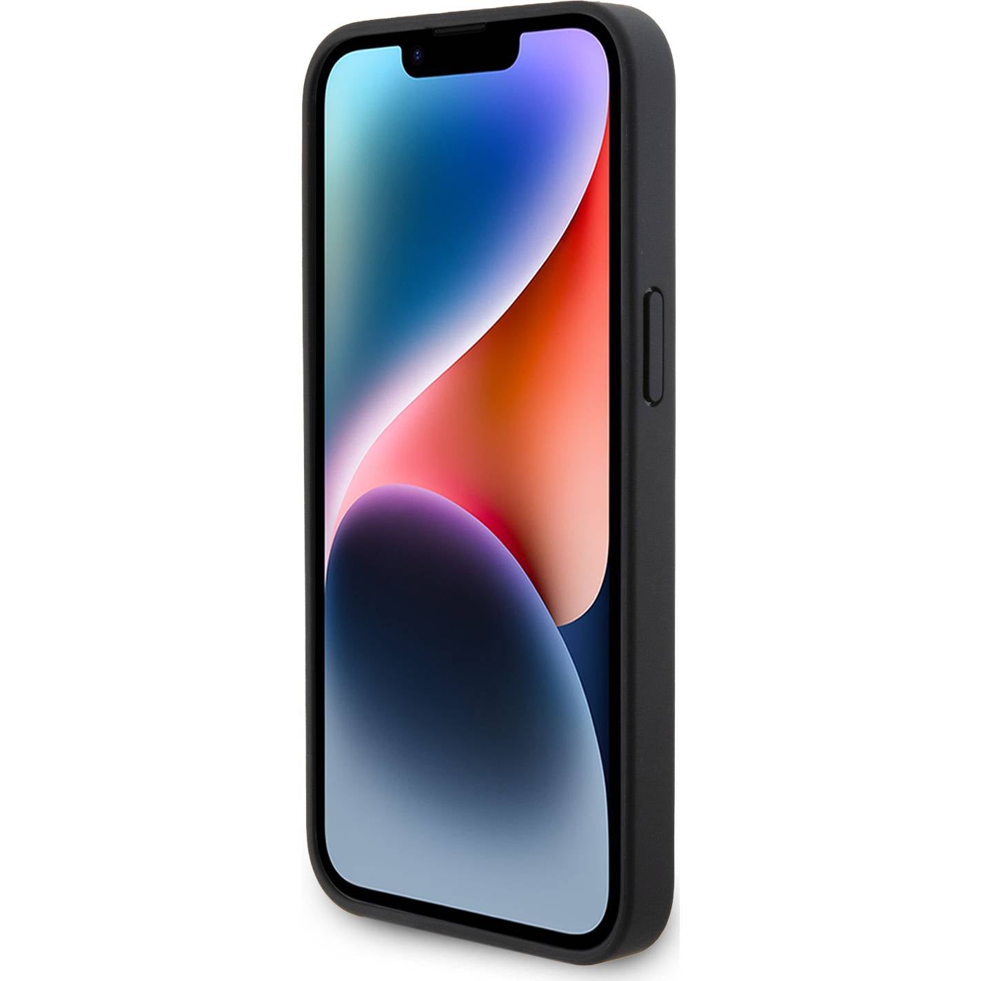 Schutzhülle BMW Leather Carbon für Apple iPhone 15 Pro Max, Schwarz