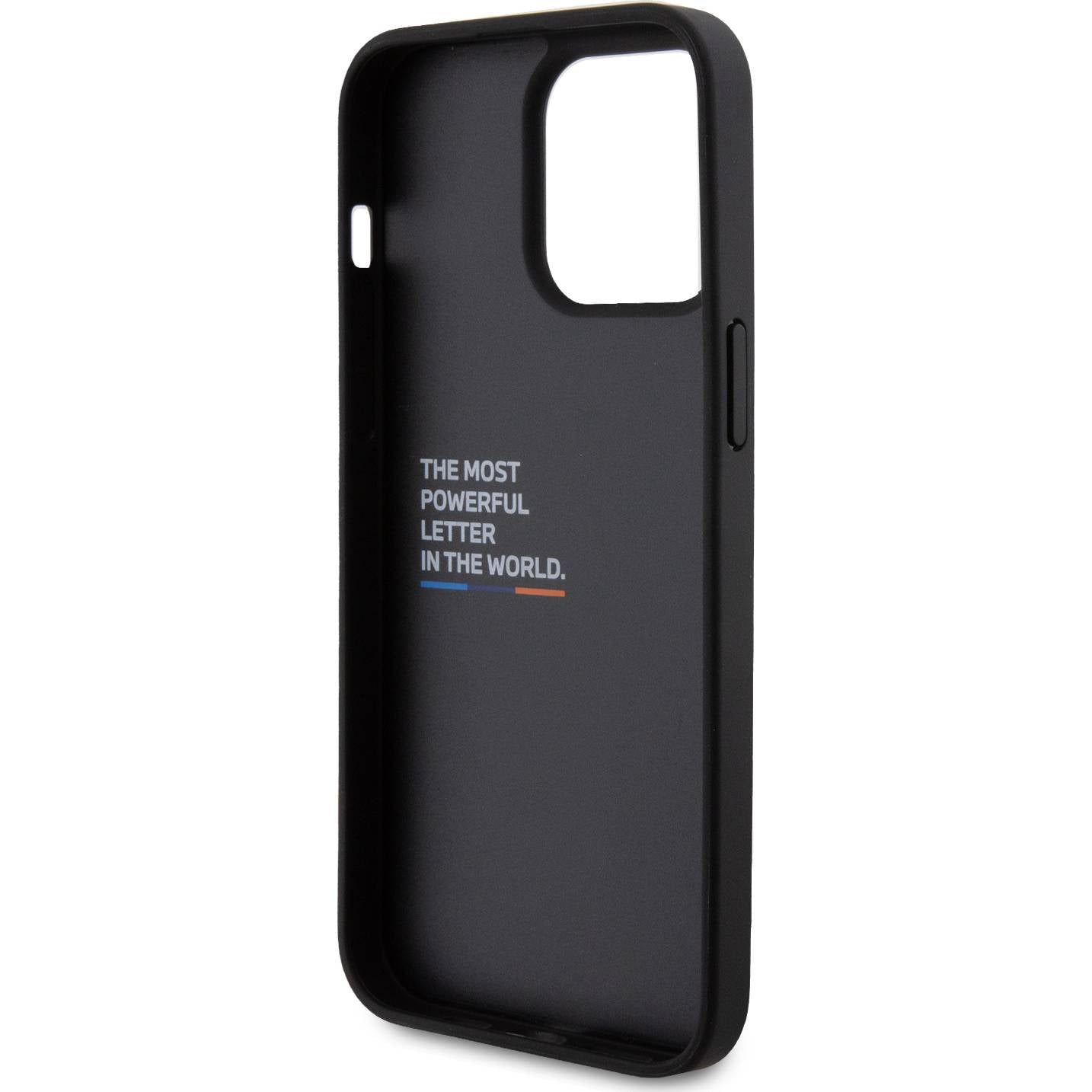 Schutzhülle BMW Leather Carbon für Apple iPhone 15 Pro Max, Schwarz