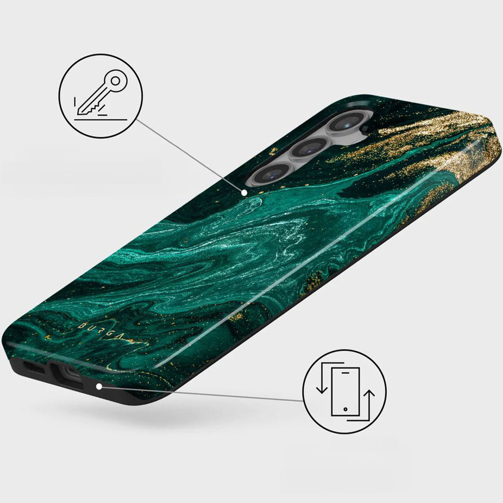 Schutzhülle für Galaxy S24, Burga Emerald Pool Tough, Mehrfarbig marine