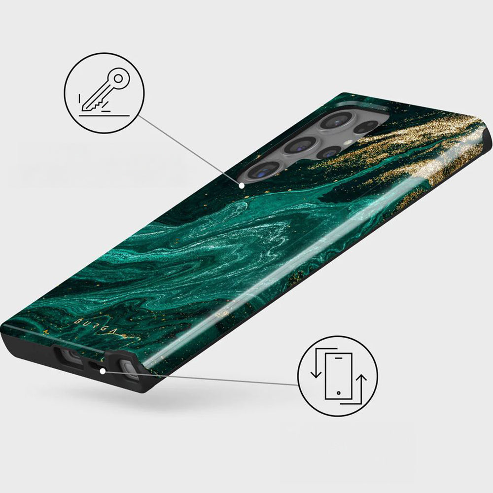 Schutzhülle für Galaxy S24 Ultra, Burga Emerald Pool Tough, Mehrfarbig marine