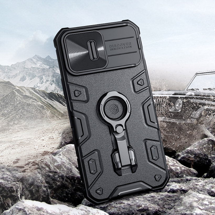 Schutzhülle Nillkin CamShield Armor Pro Magnetic für iPhone 14 Pro, Schwarz