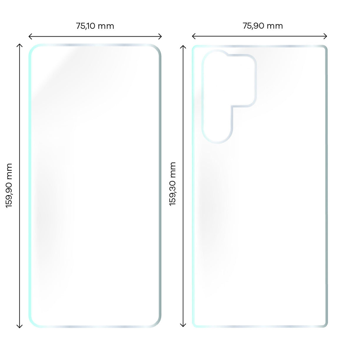 Hydrogel Folie für Display und Rückseite Bizon Glass Hydrogel, Galaxy S23 Ultra, 2 Stück