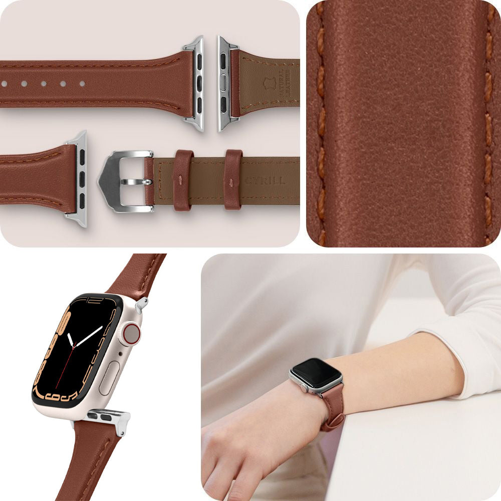 Armband Spigen Cyrill Kajuk für Apple Watch 41/40/38 mm, Braun