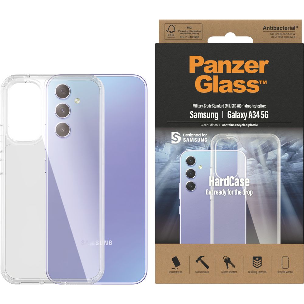 Schutzhülle PanzerGlass HardCase für Galaxy A34 5G, Transparent