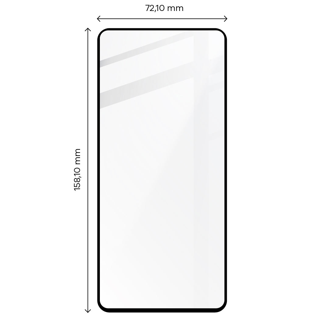 Gehärtetes Glas Bizon Glass Edge 2 für Poco X5 Pro, schwarz