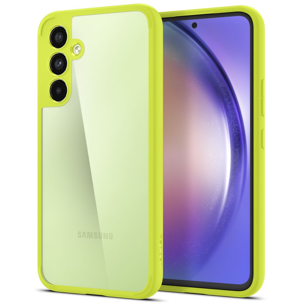Schutzhülle Spigen Ultra Hybrid für Galaxy A54 5G, Transparent/Limette