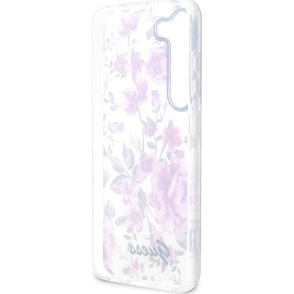 Schutzhülle Guess Hardcase Flower Collection für Galaxy S23, Weiß