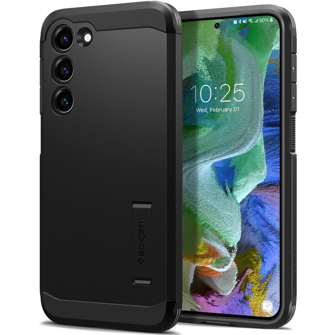Schutzhülle Spigen Tough Armor für Galaxy S23 Plus, Schwarz