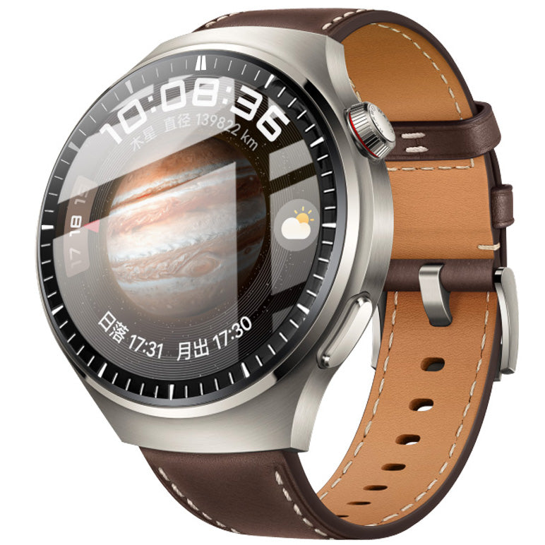 Hybrides Glas für Huawei Watch 4 Pro / 4 Pro Space Edition, Bizon Glass Watch Edge Hybrid, Schwarz