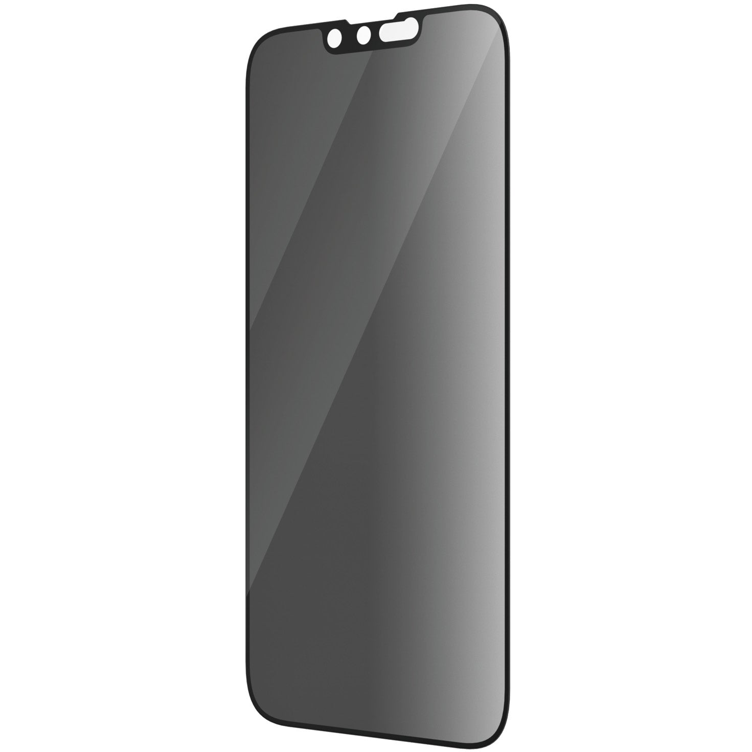 Gehärtetes Glas für iPhone 16e / 14 / 13 Pro / 13 für das gesamte Display, PanzerGlass Ultra-Wide Fit Privacy, Getönte mit schwarzer Rahmen