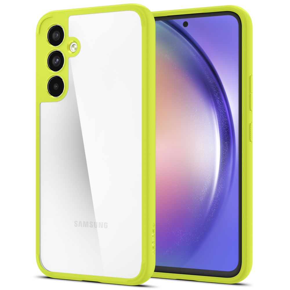 Schutzhülle Spigen Ultra Hybrid für Galaxy A54 5G, Transparent/Limette