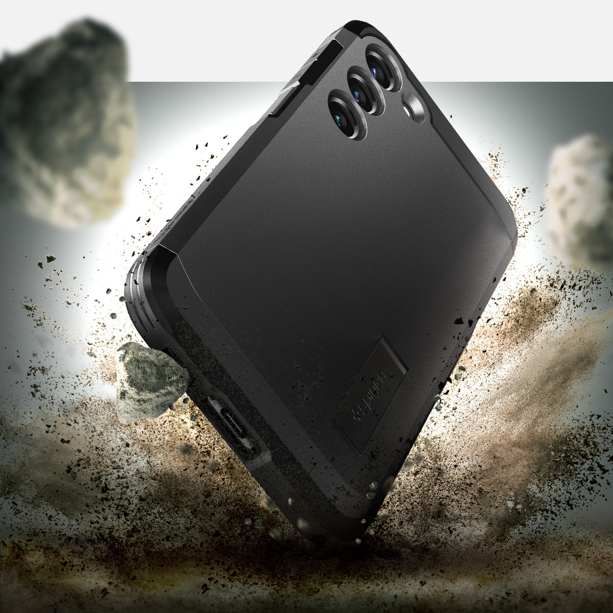 Schutzhülle Spigen Tough Armor für Galaxy S23, Schwarz