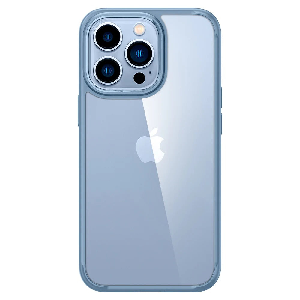 Schutzhülle Spigen Ultra Hybrid für iPhone 13 Pro, Transparent/Blau