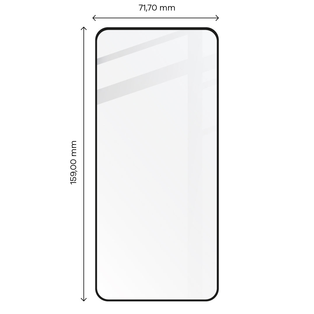 Gehärtetes Glas Bizon Glass Edge 2 für Realme GT3, Schwarz