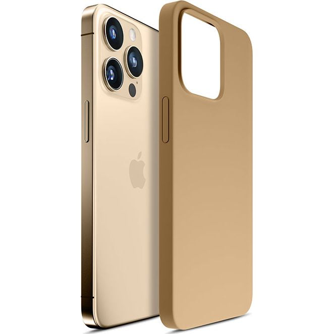Schutzhülle 3mk Hardy Silicone MagCase MagSafe für iPhone 14 Pro, Gold