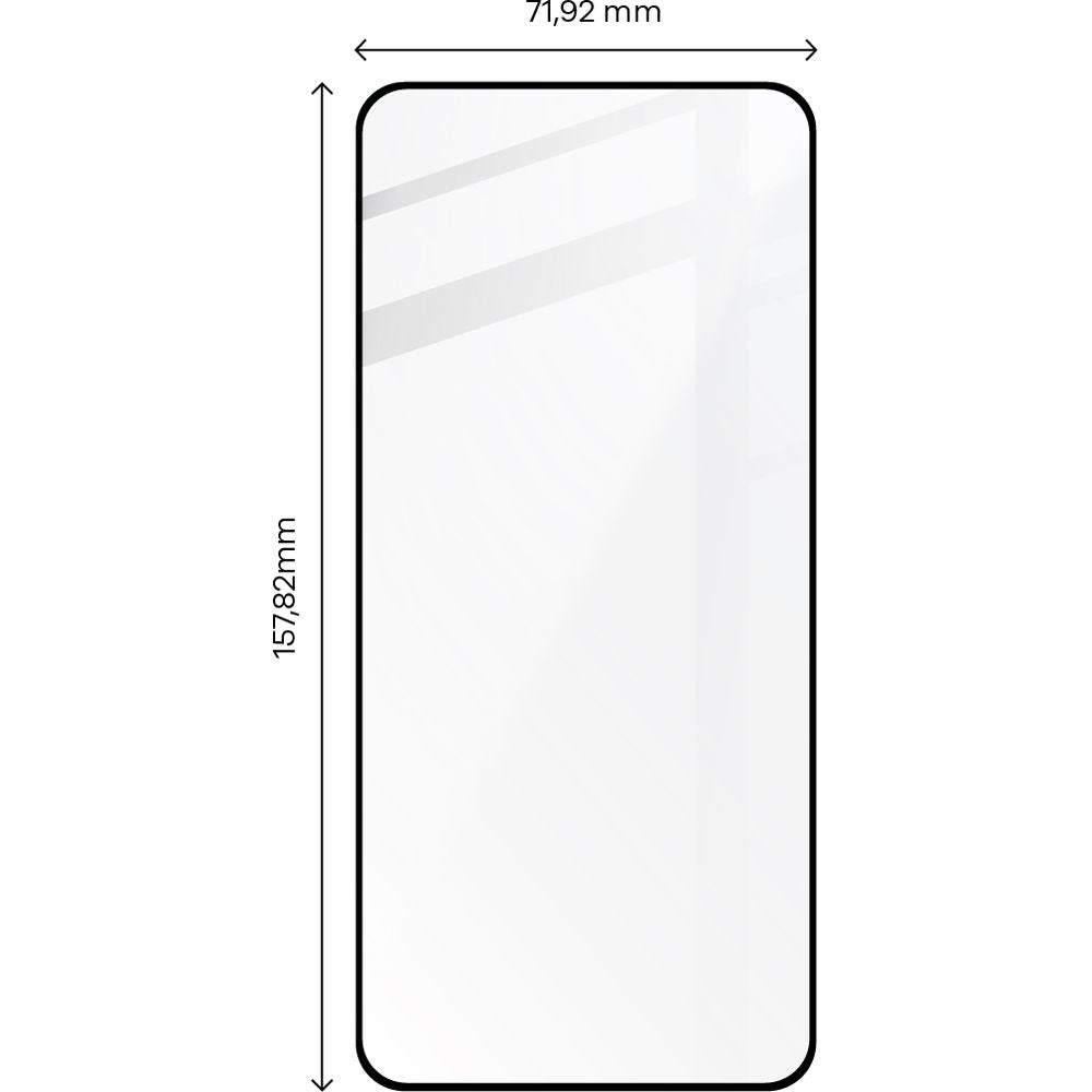 Gehärtetes Glas Bizon Glass Edge - 2 Stück + Kameraschutz, Xiaomi 12T, Schwarz