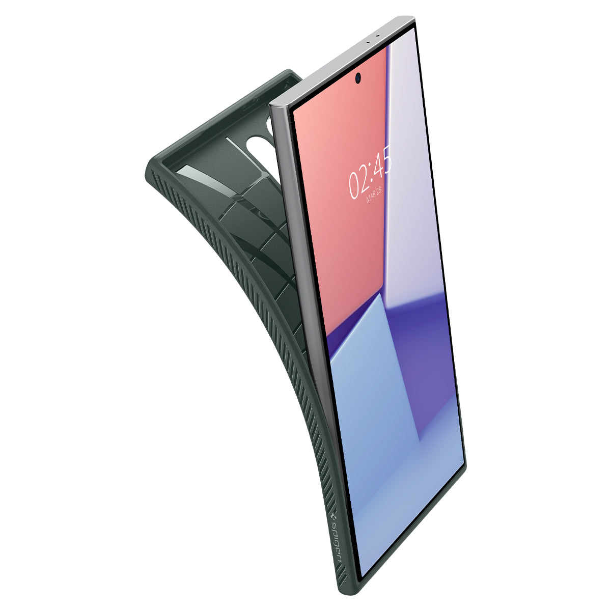 Schutzhülle für Galaxy S24 Ultra, Spigen Liquid Air, Grün