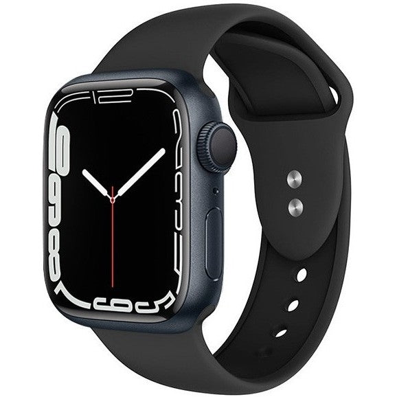 Armband Crong Sport Liquid Band für Apple Watch 42/41/40/38 mm, Schwarz