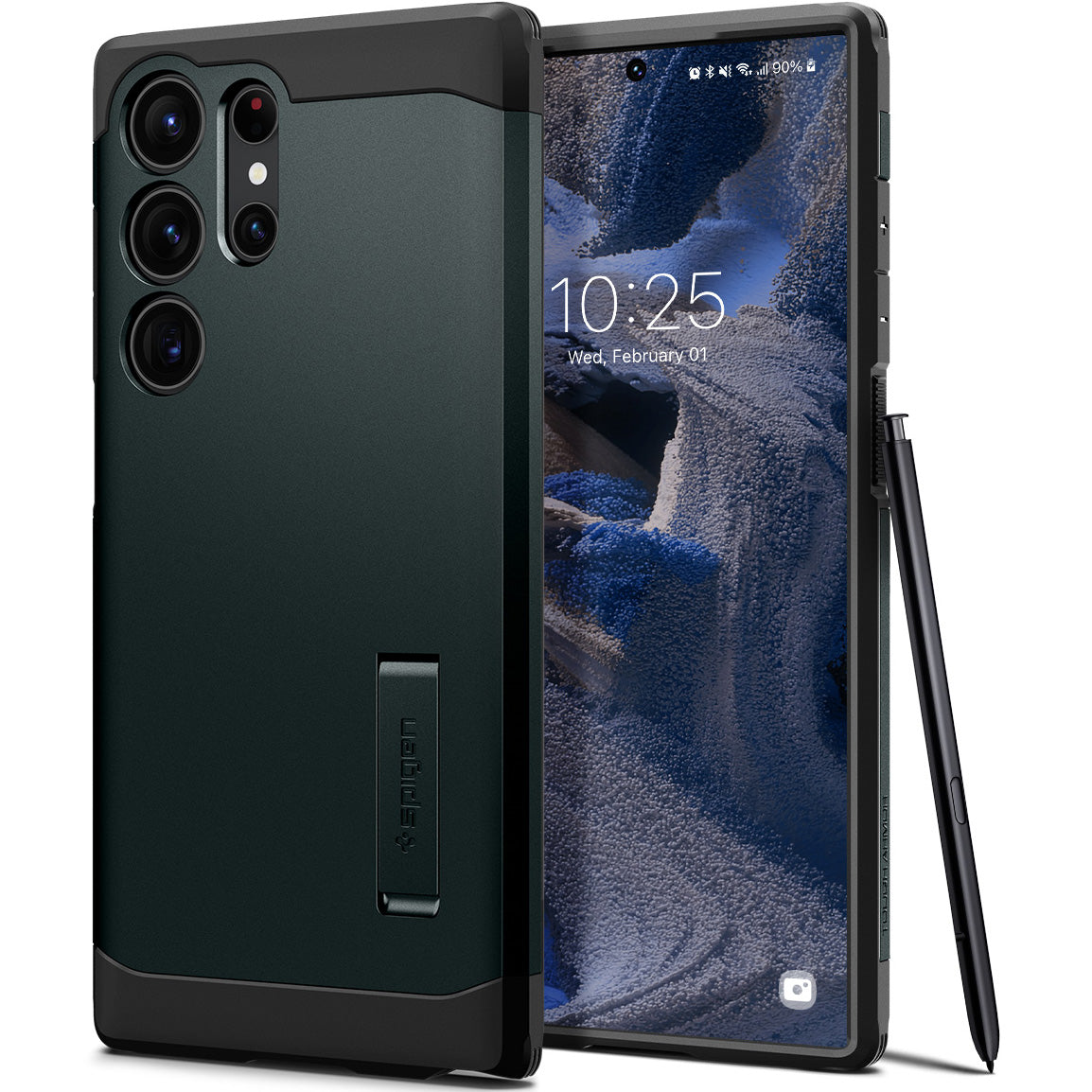 Schutzhülle Spigen Tough Armor für Galaxy S23 Ultra, Grün