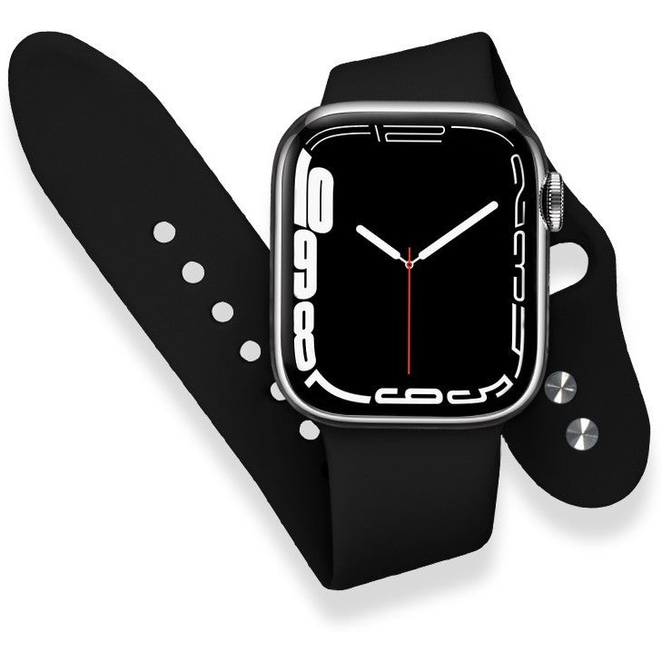 Armband Crong Sport Liquid Band für Apple Watch 42/41/40/38 mm, Schwarz