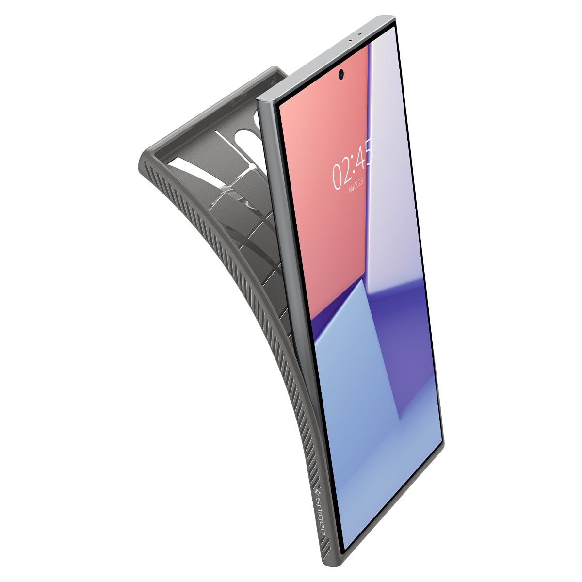 Schutzhülle für Galaxy S24 Ultra, Spigen Liquid Air, Grau