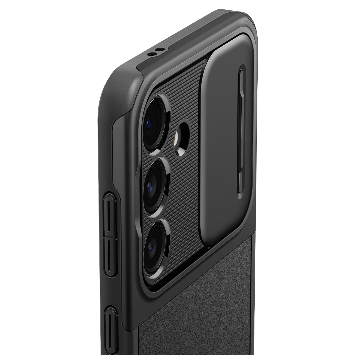 Schutzhülle für Galaxy S24, Spigen Optik Armor, Schwarz