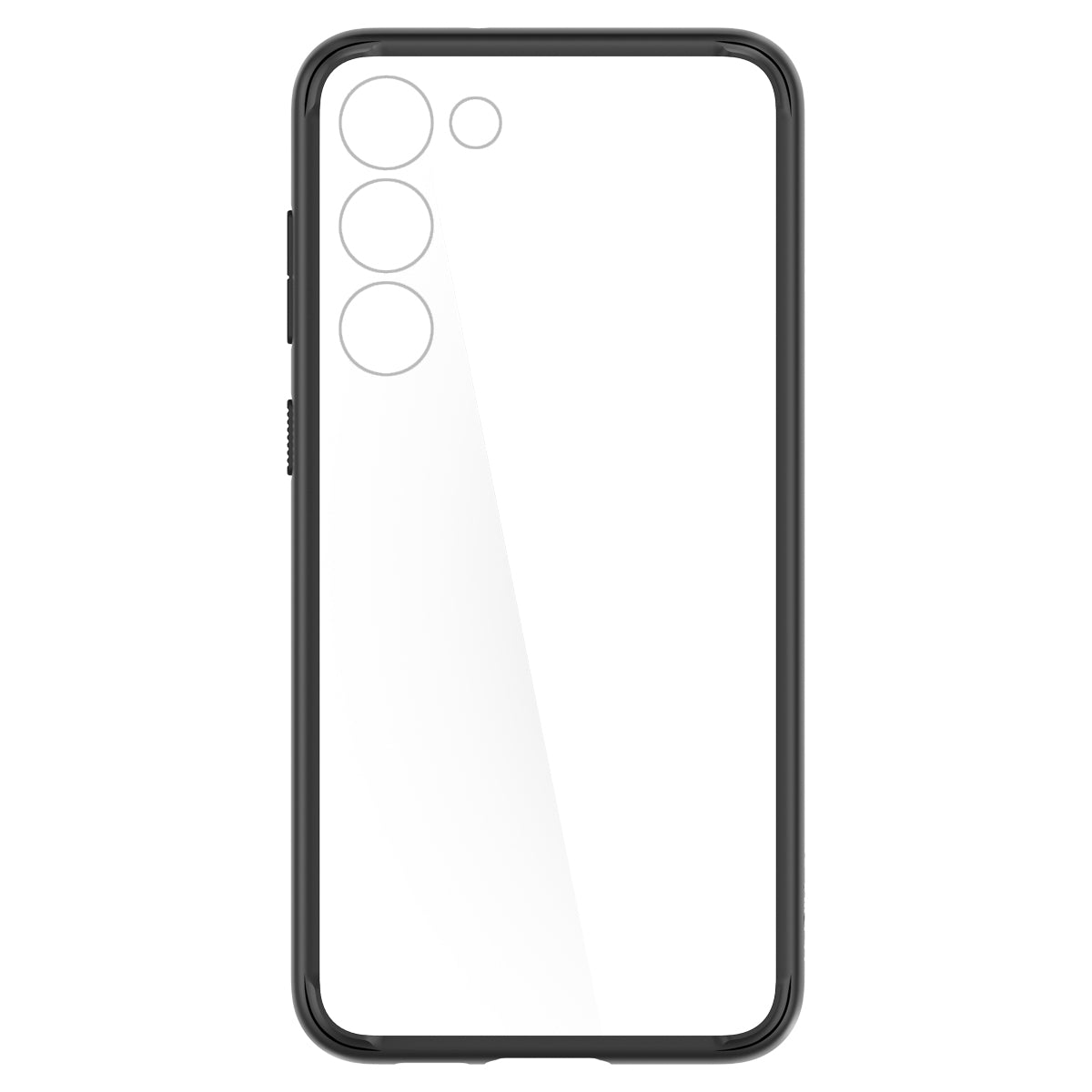 Schutzhülle Spigen Ultra Hybrid für Galaxy S23, Transparent/Schwarz