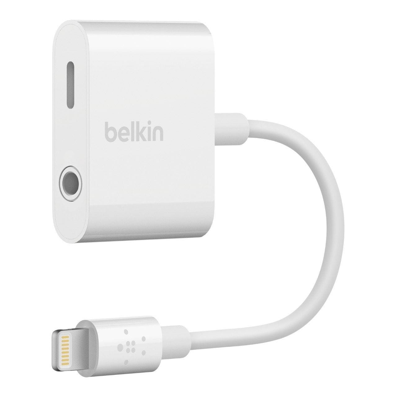 Adapter Belkin MFI 3.5MM Audio + Charge Rockstar, weiß