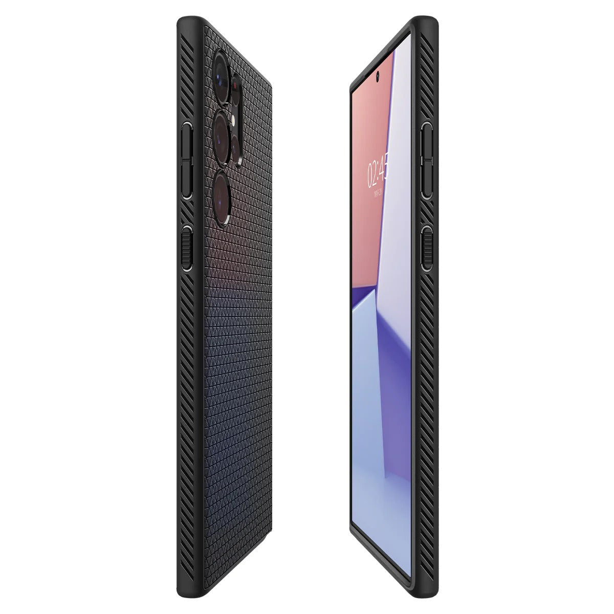 Schutzhülle Spigen Liquid Air für Galaxy S23 Ultra, Schwarz