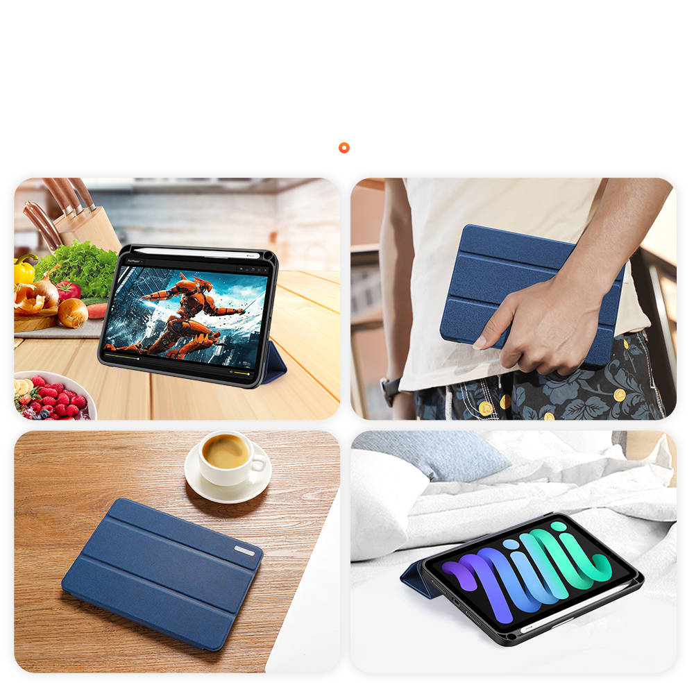 Schutzhülle für iPad Mini 7 2024 / 6 2021, Dux Ducis Domo, Dunkelblau