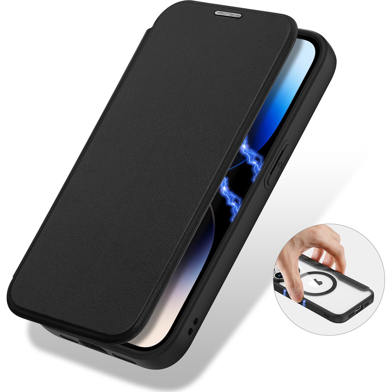 Schutzhülle Dux Ducis Skin X Pro für Apple iPhone 15 Pro, Schwarz