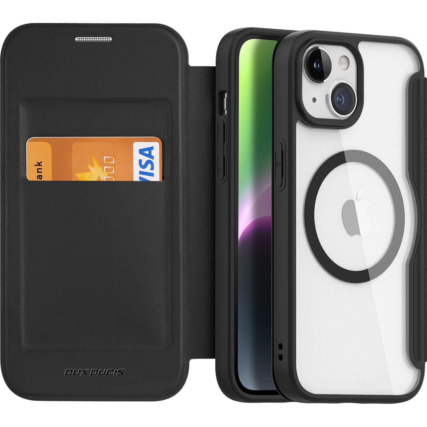 Schutzhülle Dux Ducis Skin X Pro für Apple iPhone 15, Schwarz