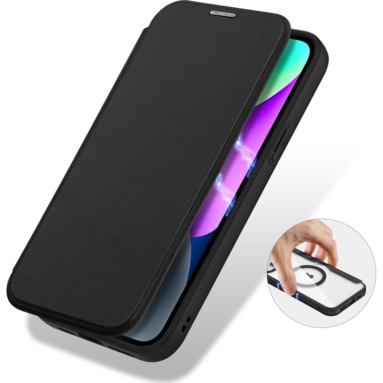 Schutzhülle Dux Ducis Skin X Pro für Apple iPhone 15, Schwarz