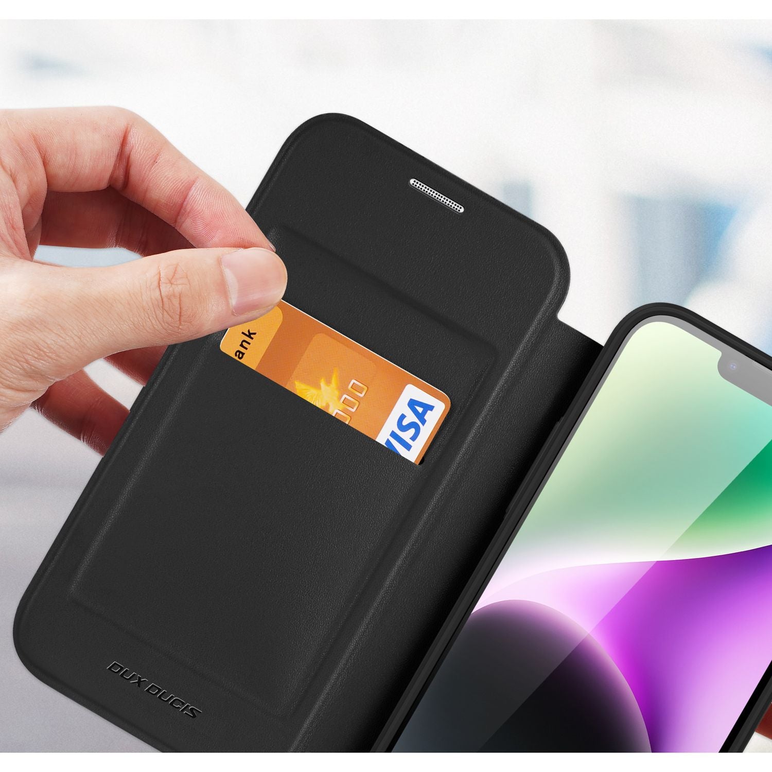Schutzhülle Dux Ducis Skin X Pro für Apple iPhone 15, Schwarz