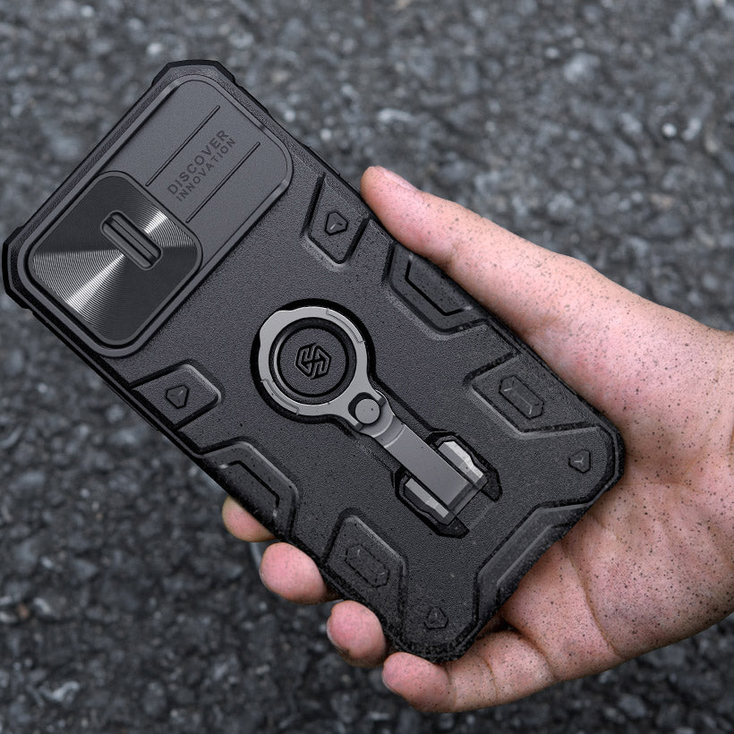 Schutzhülle Nillkin CamShield Armor Pro Magnetic für iPhone 14 Pro, Schwarz