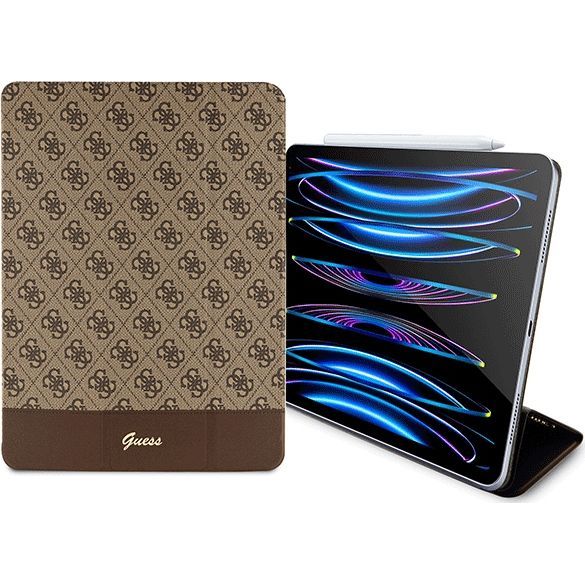 Schutzhülle Guess 4G Stripe Collection für iPad 10.9" 2022, Braun