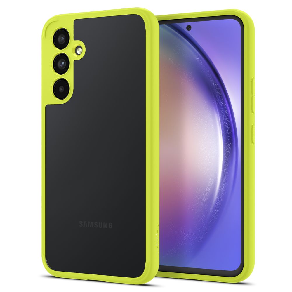 Schutzhülle Spigen Ultra Hybrid für Galaxy A54 5G, Transparent/Limette