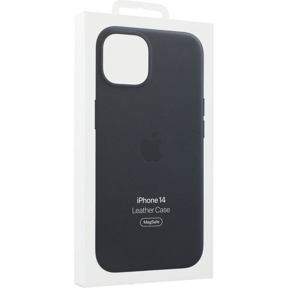 Schutzhülle Apple Leather Case MagSafe für iPhone 14, Schwarz