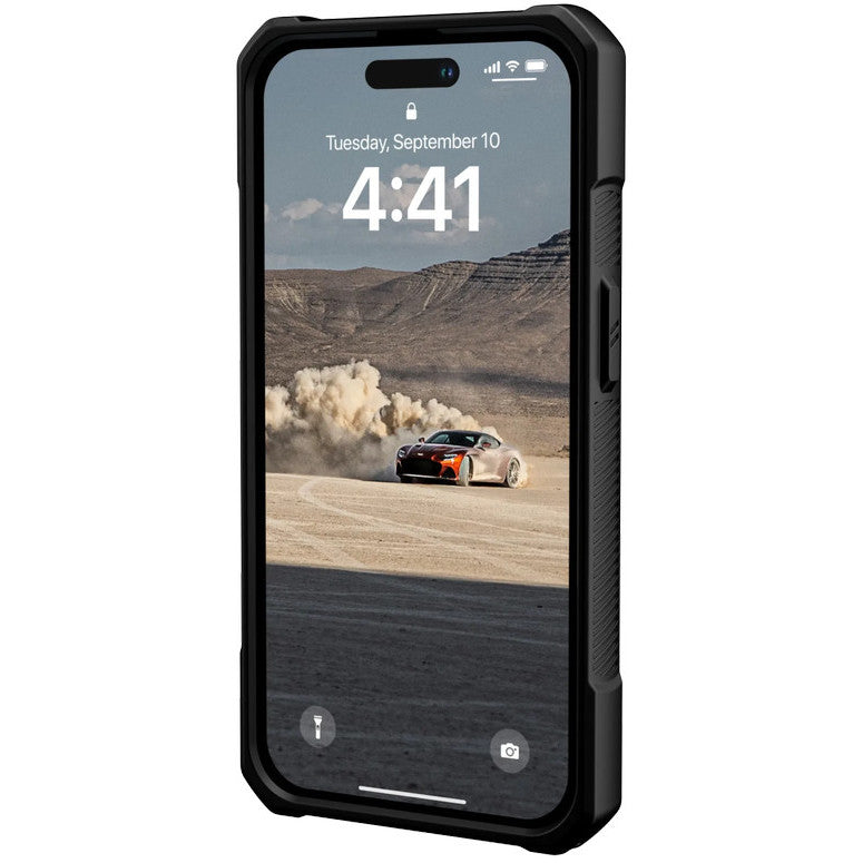 Schutzhülle Urban Armor Gear Monarch für iPhone 14 Pro, Schwarz + carbon