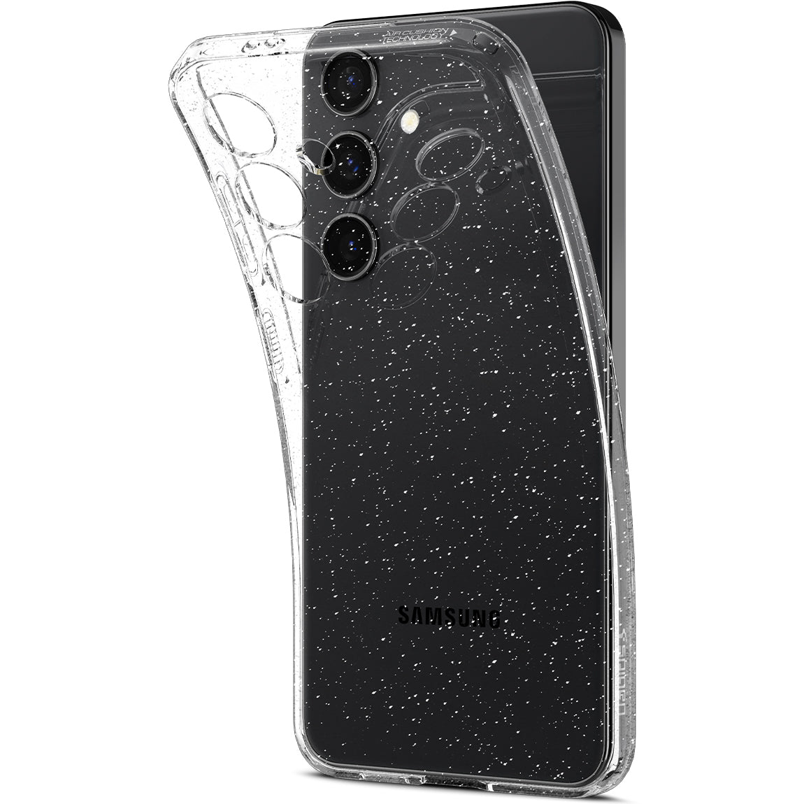 Schutzhülle für Galaxy S24, Spigen Liquid Crystal Glitter, Transparent mit Glitzer