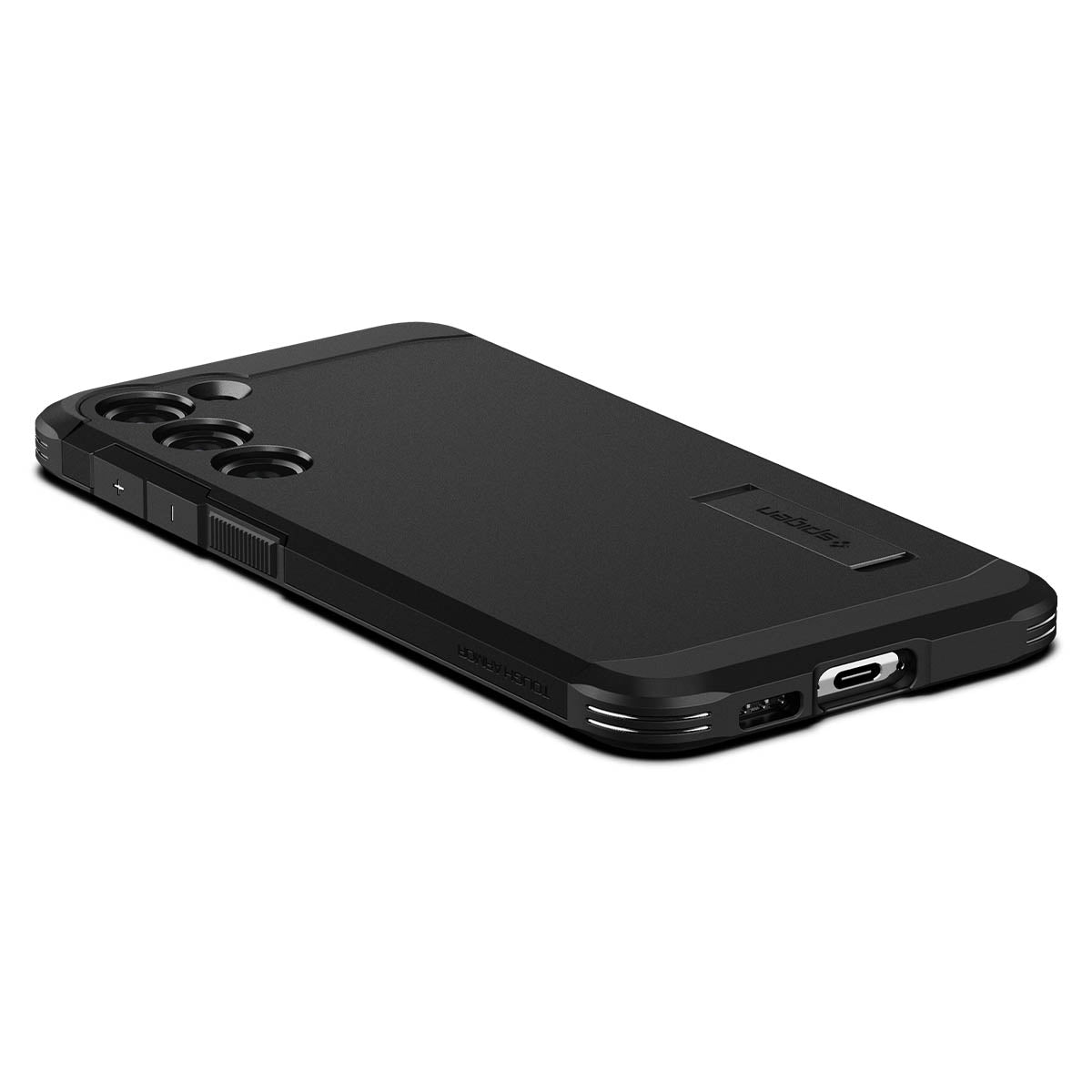 Schutzhülle Spigen Tough Armor für Galaxy S23, Schwarz