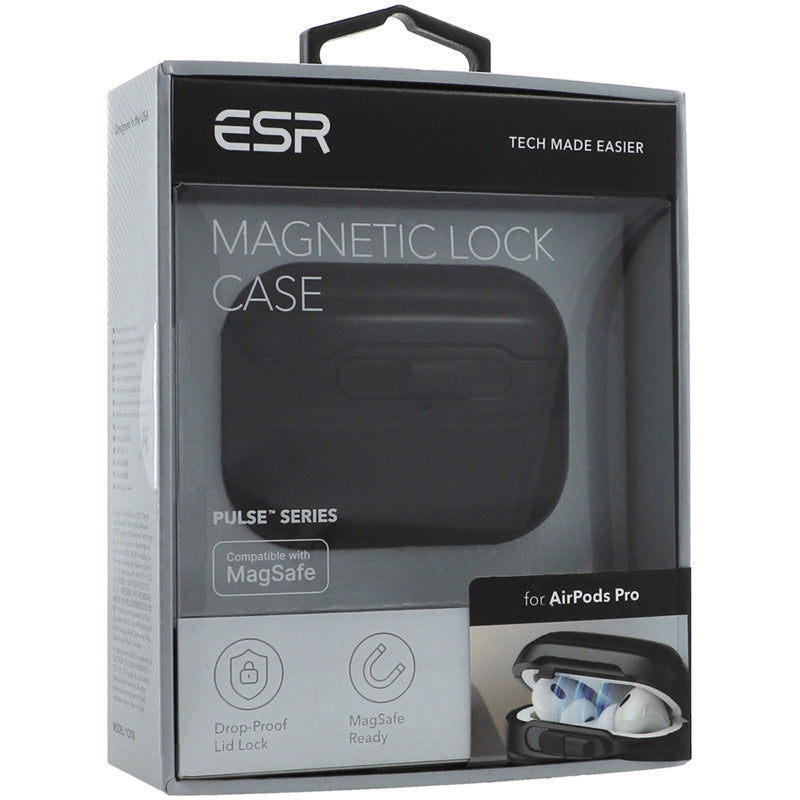 Schutzhülle ESR Pulse HaloLock MagSafe für Apple AirPods Pro 2 / 1, Schwarz