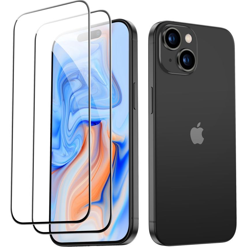 Schutzglas ESR Tempered Glass für iPhone 15, 2 Stück