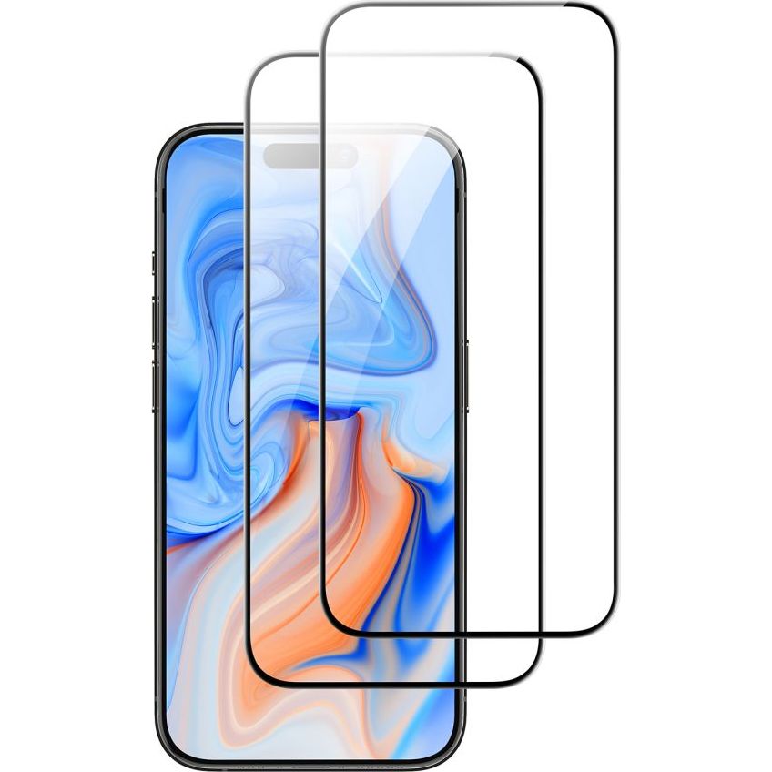 Schutzglas ESR Tempered Glass für iPhone 15, 2 Stück