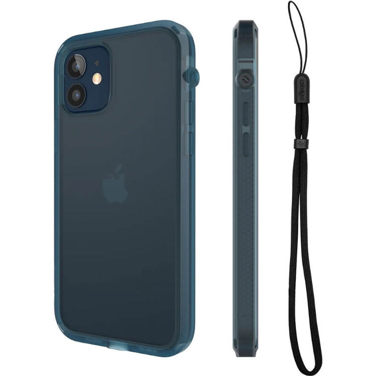 Schutzhülle Catalyst Influence Case für iPhone 12 / 12 Pro, Rauchfarben / Blau